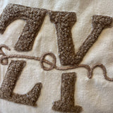 Embroidered Cozy Season Velvet w/ Tufting Lumbar Pillow 24”