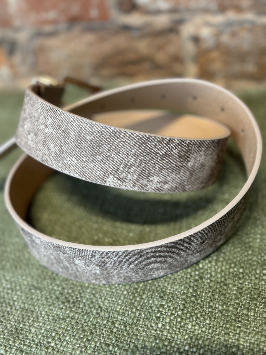 Faux Textured Leather Belt