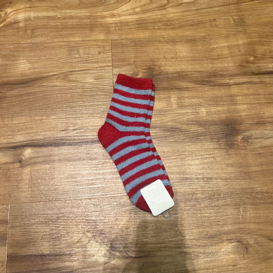 Plush Stripe Cozy Socks