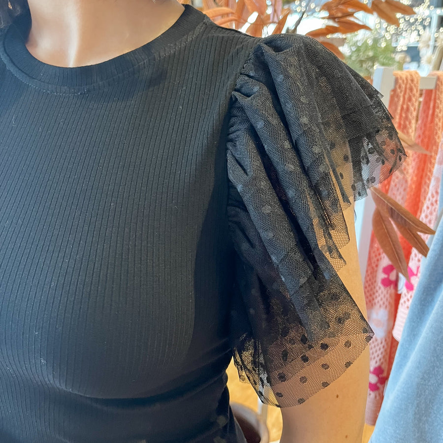 Sasha Ruffle Sleeve Knit Top