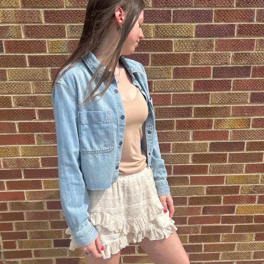 Lace Tiered Mini Shorts