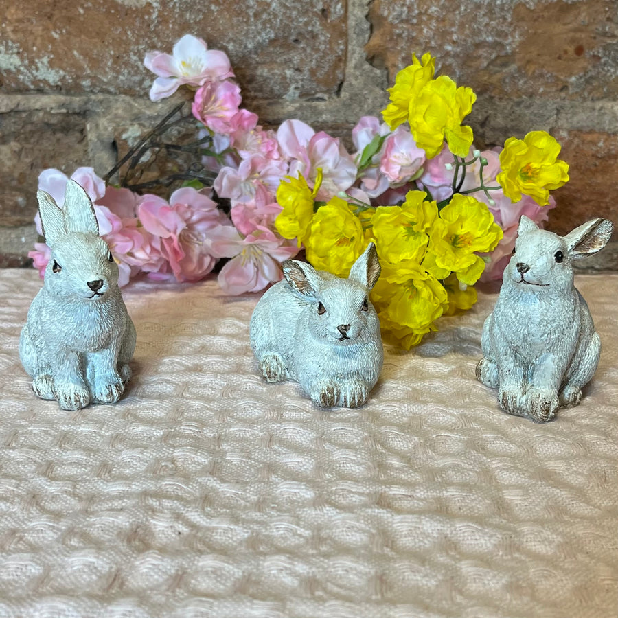 Gray Resin Bunnies