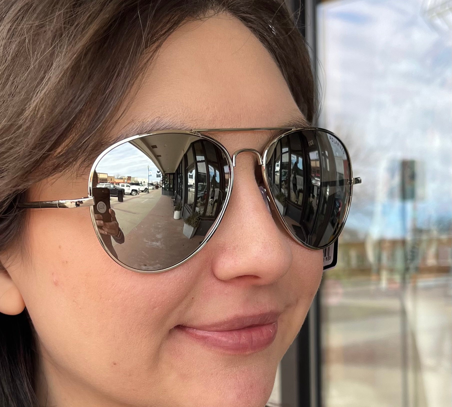 Blue Gem Color Lens Aviator Sunglasses