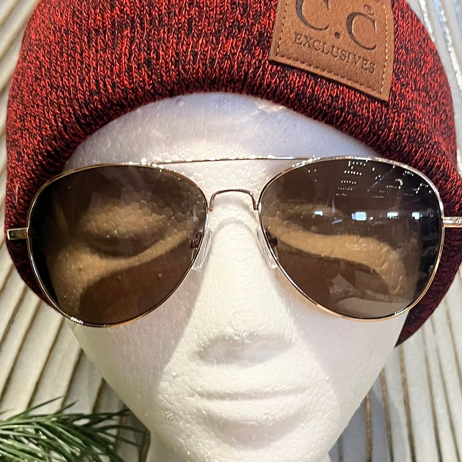 Classic Gold Rimmed Sunglasses