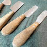 Natural Handle Cheese Utensil Set of 4