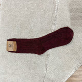 Ribbed Knit Crew Socks
