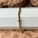JM 18K Gold Plated Golden Ball Bracelet