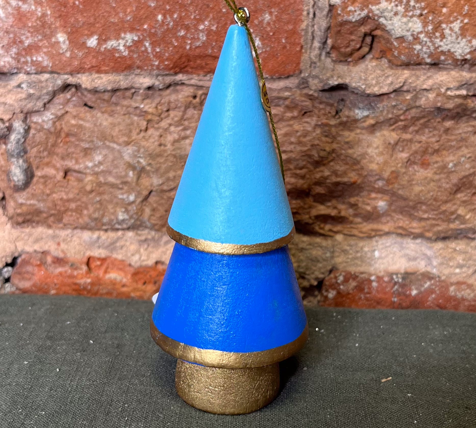 Colorblock Wood Tree Orn 4.5”