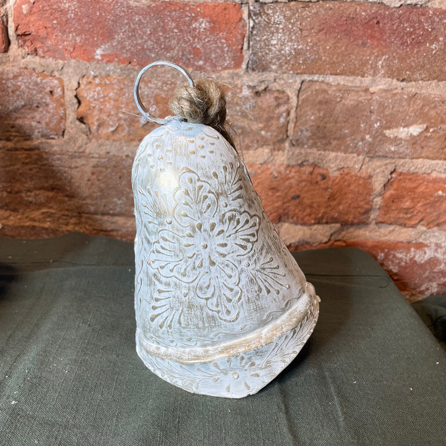 Antique White Balsam Bells w/ Jute Rope