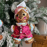 Sequin & Beaded Gingerbread Orn 5”