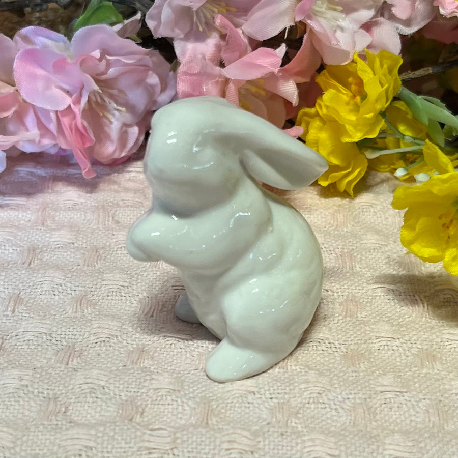 2.75" White Porcelain Bunny