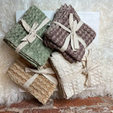 Stonewashed Cotton Weave Dish Cloths Set of 3