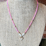 Kids Neon Beaded & Pearl w/ Pendant Necklace