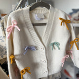 Girls Bow Sweater Cardigan