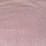 Red/Cream Woven Cotton 2-Sided Table Runner w/ Grid Pattern 71”