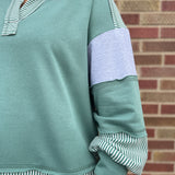 Plus Color Block & Stripe Knit Top