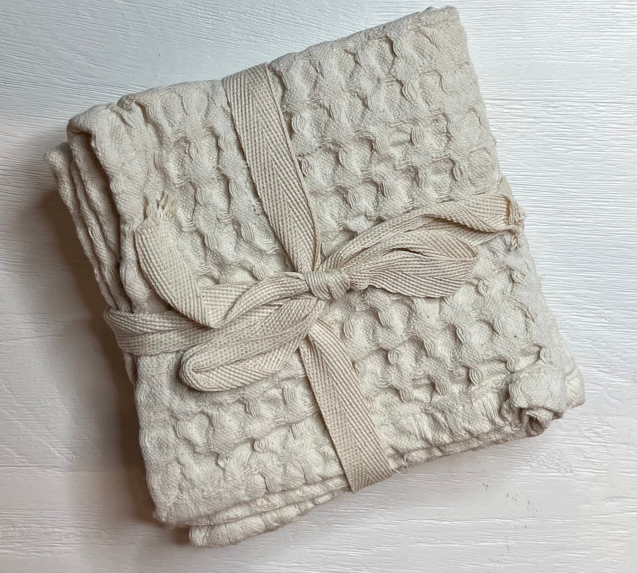 Stonewashed Cotton Weave Dish Cloths Set of 3