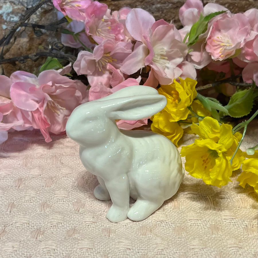 2.75" White Porcelain Bunny