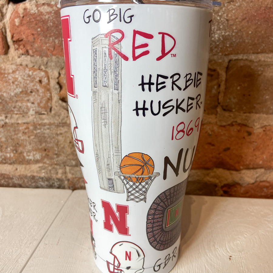 Nebraska 30oz Metal Tumbler