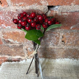 Currant Berry Bundle w/ Green Leaves 8”