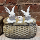 Resin Basket Bunnies