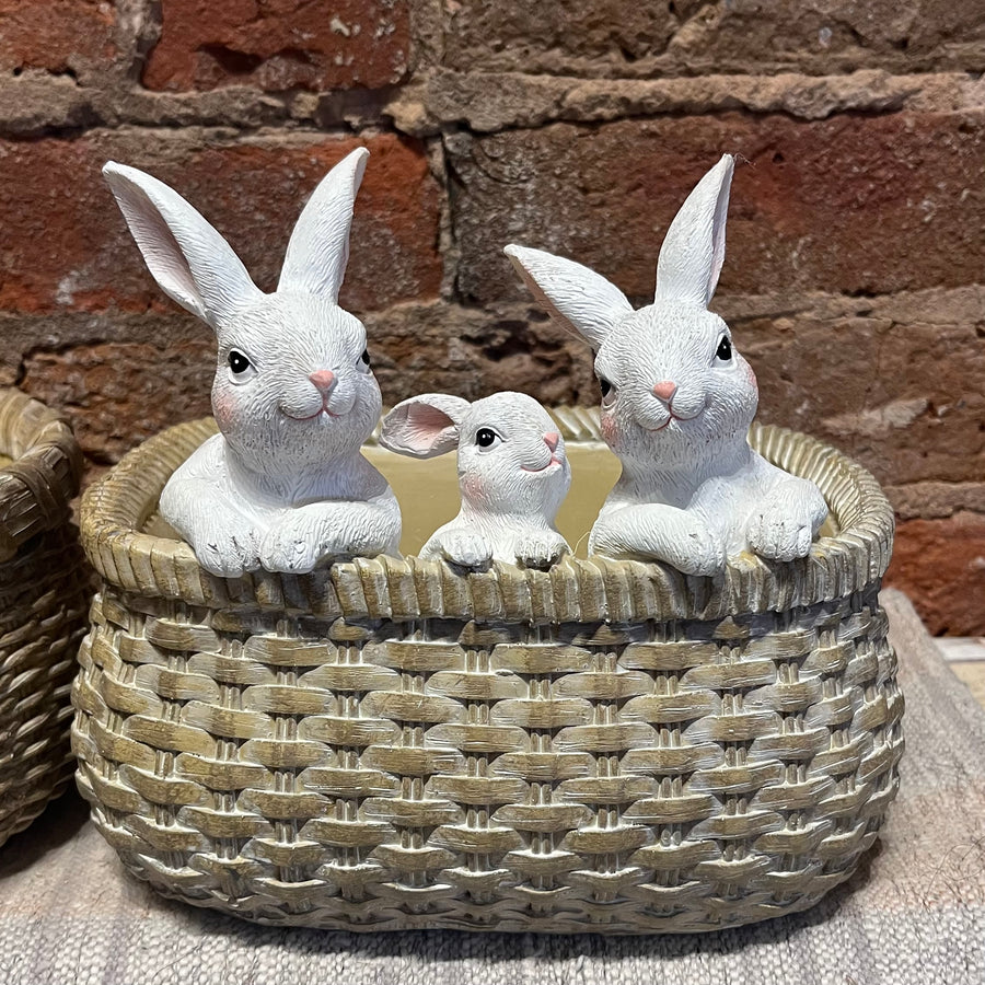 Resin Basket Bunnies