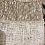 Tan/White Cotton Throw w/Stripes & Fringe 60x50"