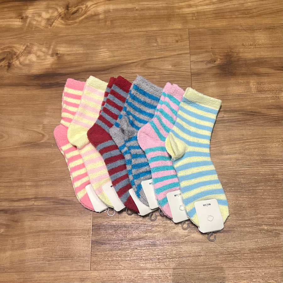 Plush Stripe Cozy Socks