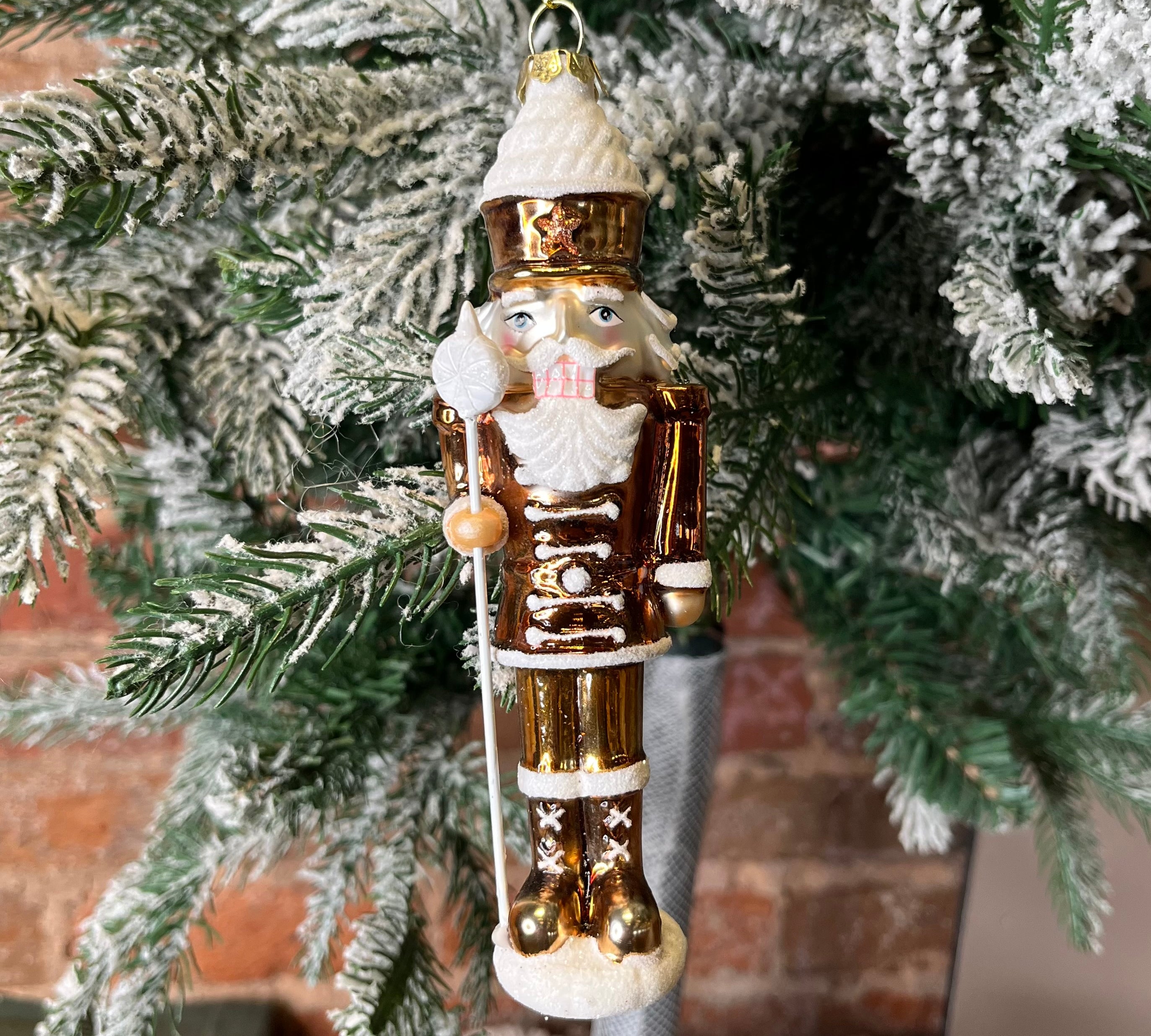 Gingerbread Nutcracker Orn 6"