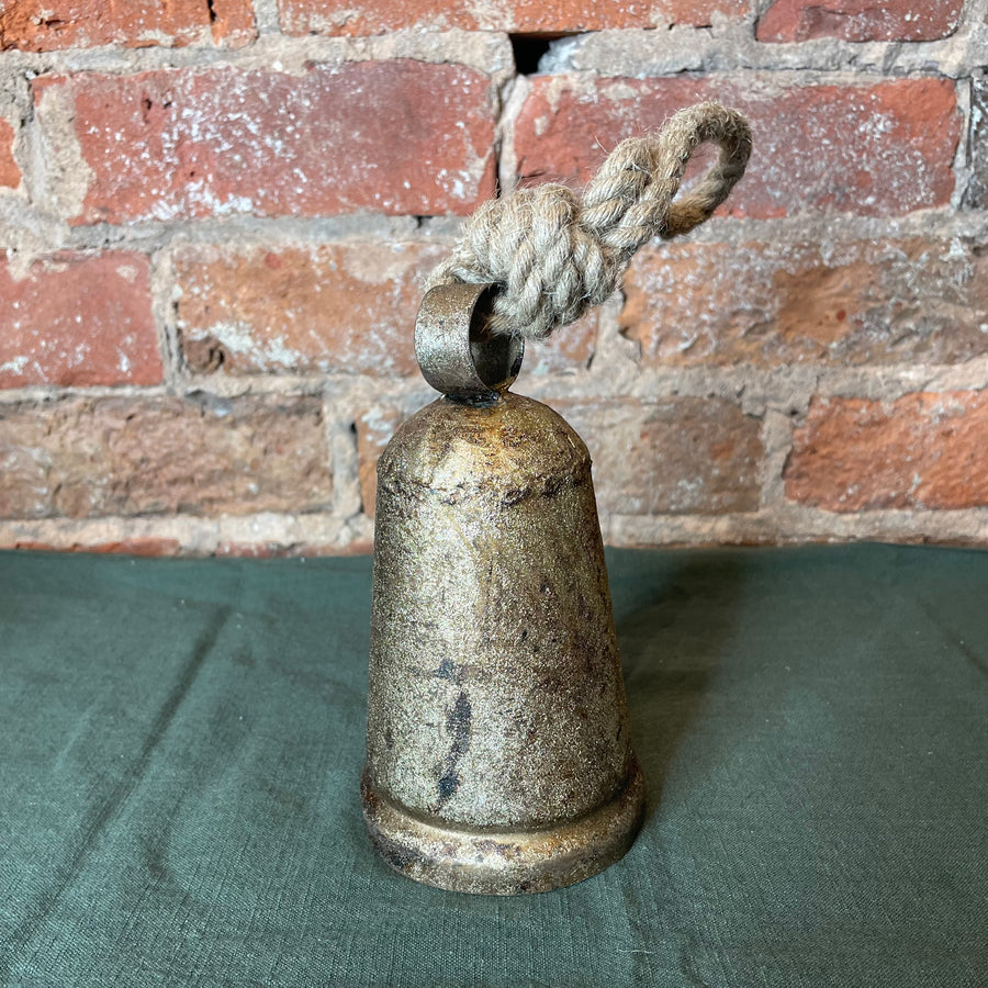 Golden Rustic Bell w/ Jute