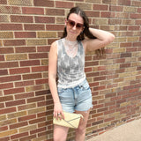 High Neck Lace Sleeveless Top