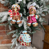 Sequin & Beaded Gingerbread Orn 5”