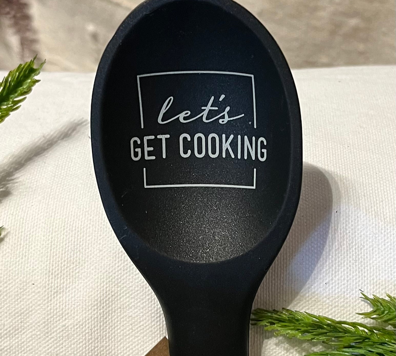 Kitchen Spoon w/Metallic Gold Handle