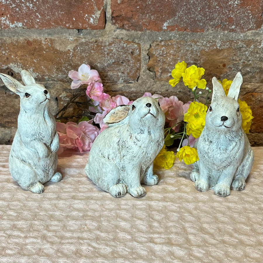 Gray Resin Bunnies