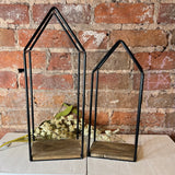 Wood & Metal House Candle Holder