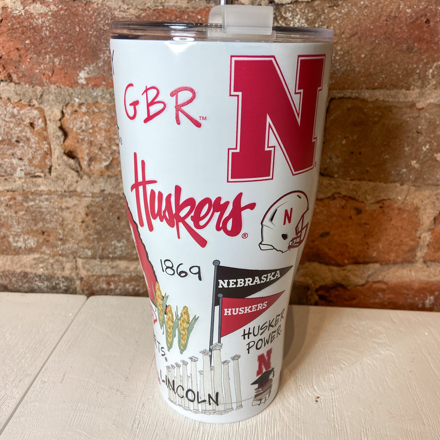 Nebraska 30oz Metal Tumbler