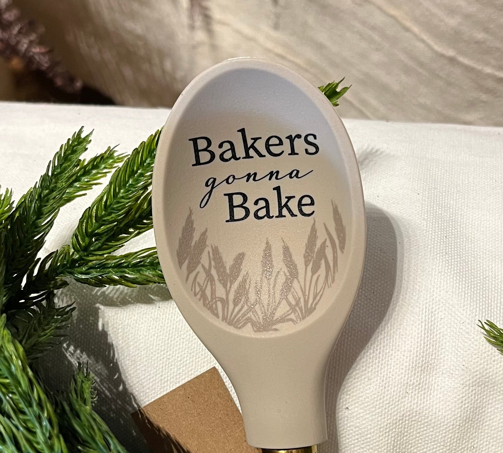 Kitchen Spoon w/Metallic Gold Handle