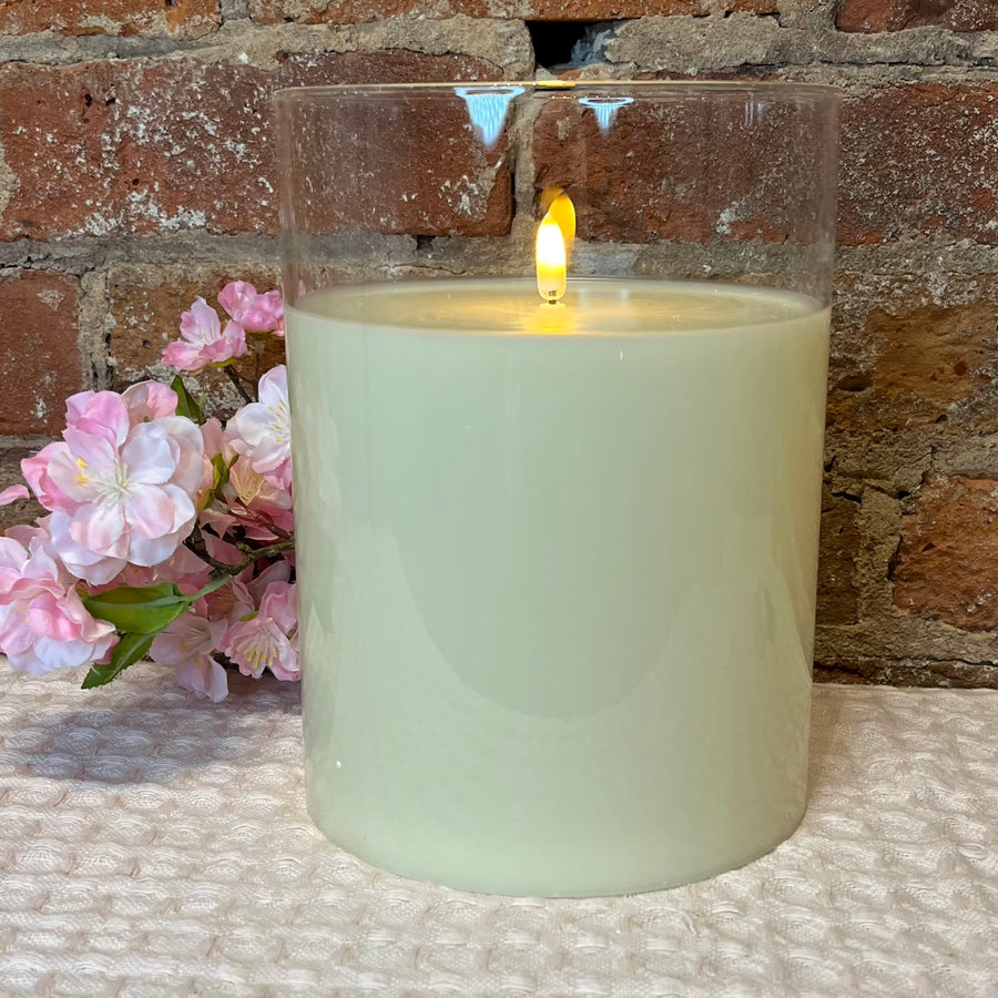 Simply Ivory Radiance Poured Candle 6x8"