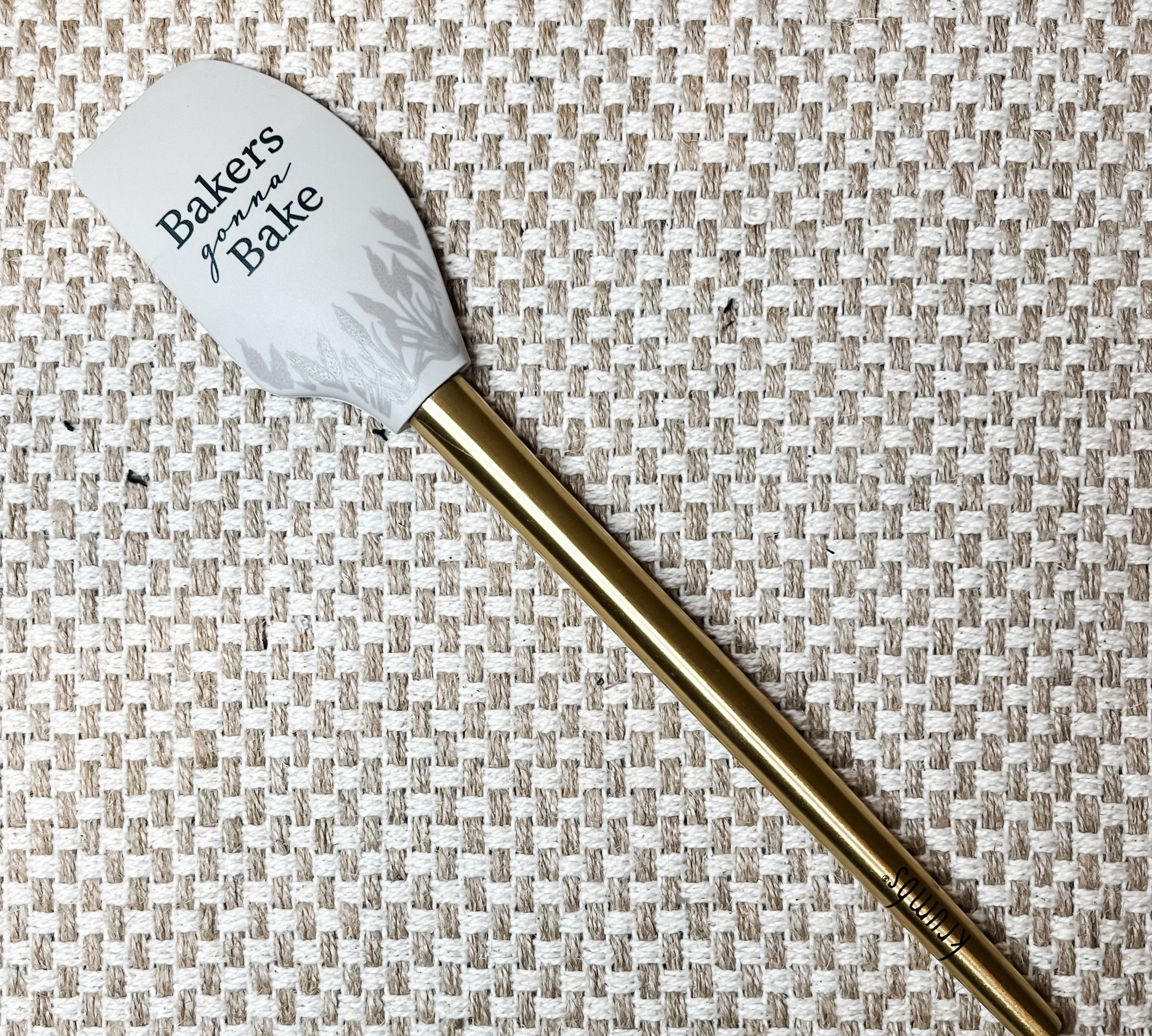 Kitchen Spatula w/Metallic Gold Handle