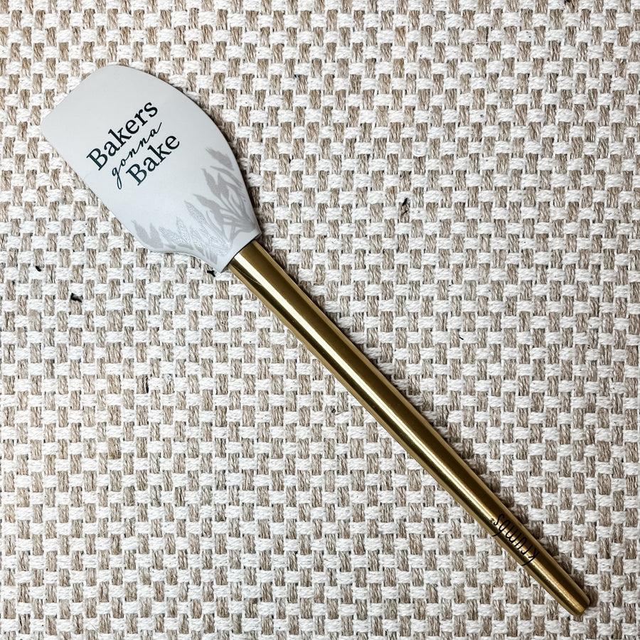 Kitchen Spatula w/Metallic Gold Handle