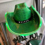 Light Up Wolves Cowboy Hat