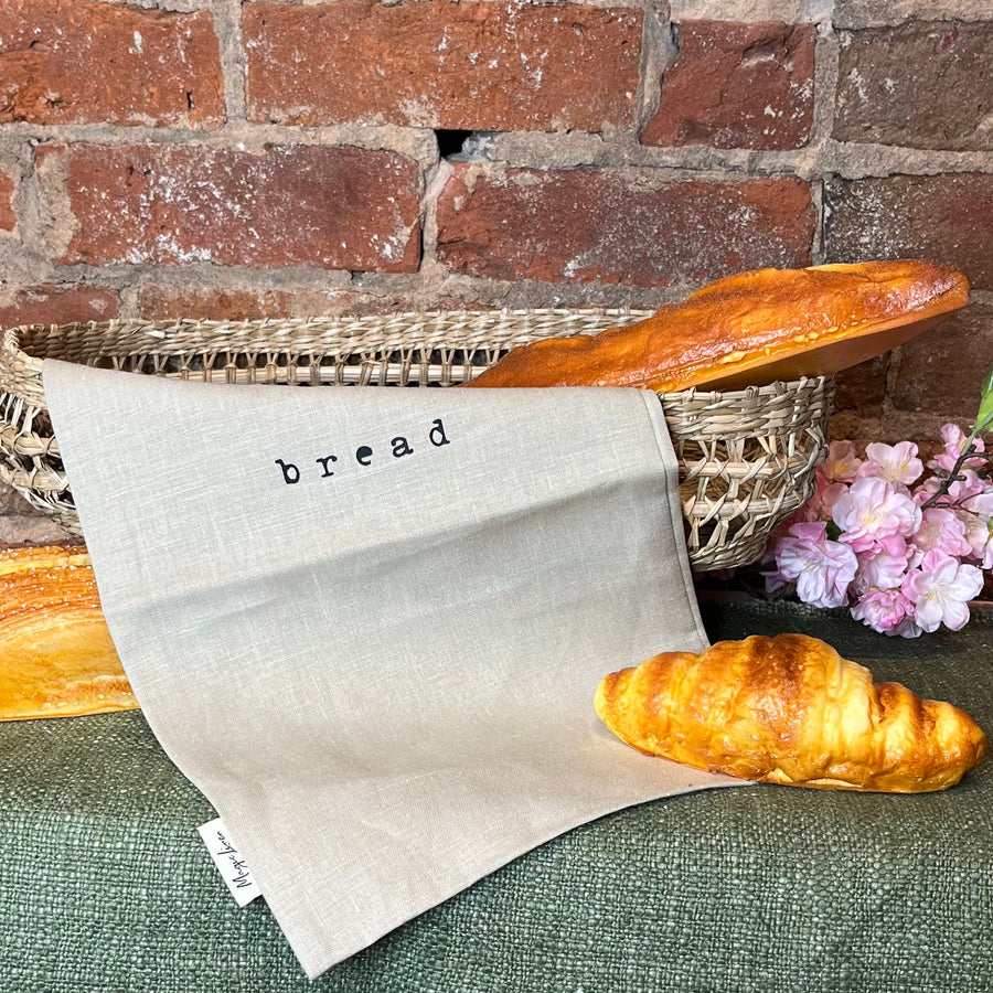 Printed Linen Bread Bag