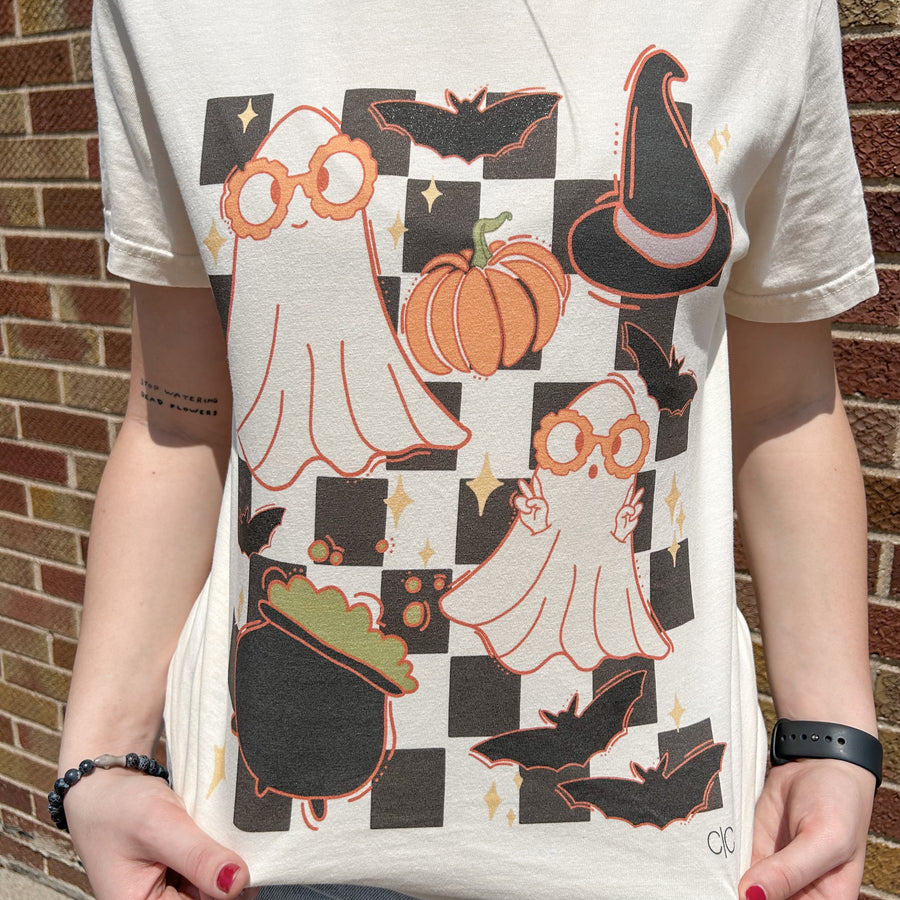 Checkered Ghost Graphic Tee
