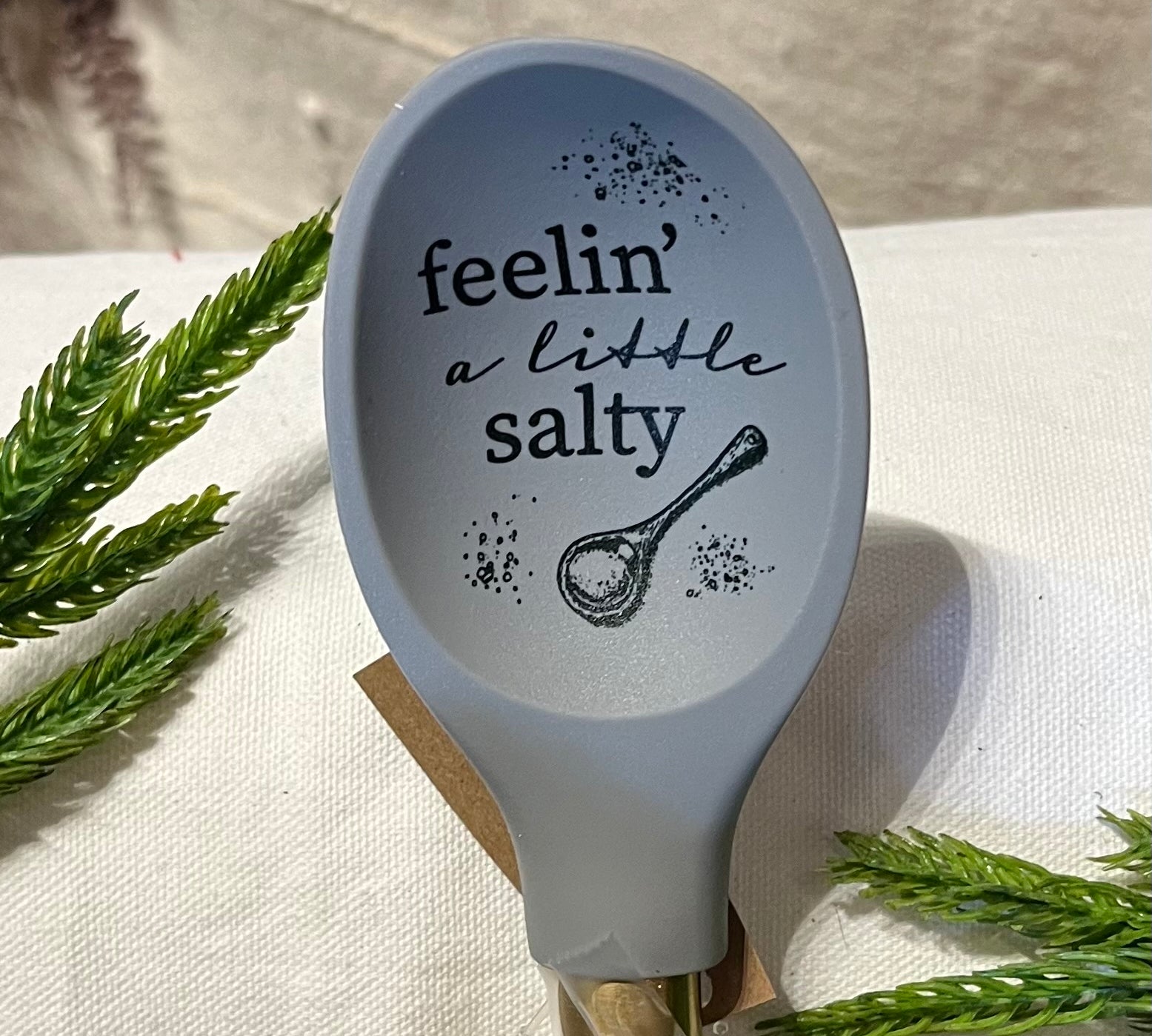 Kitchen Spoon w/Metallic Gold Handle