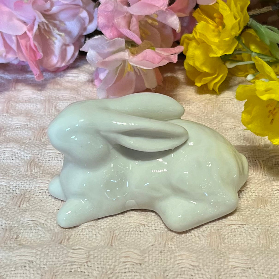 2.75" White Porcelain Bunny