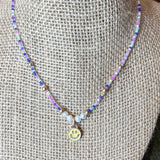 Kids Neon Beaded & Pearl w/ Pendant Necklace