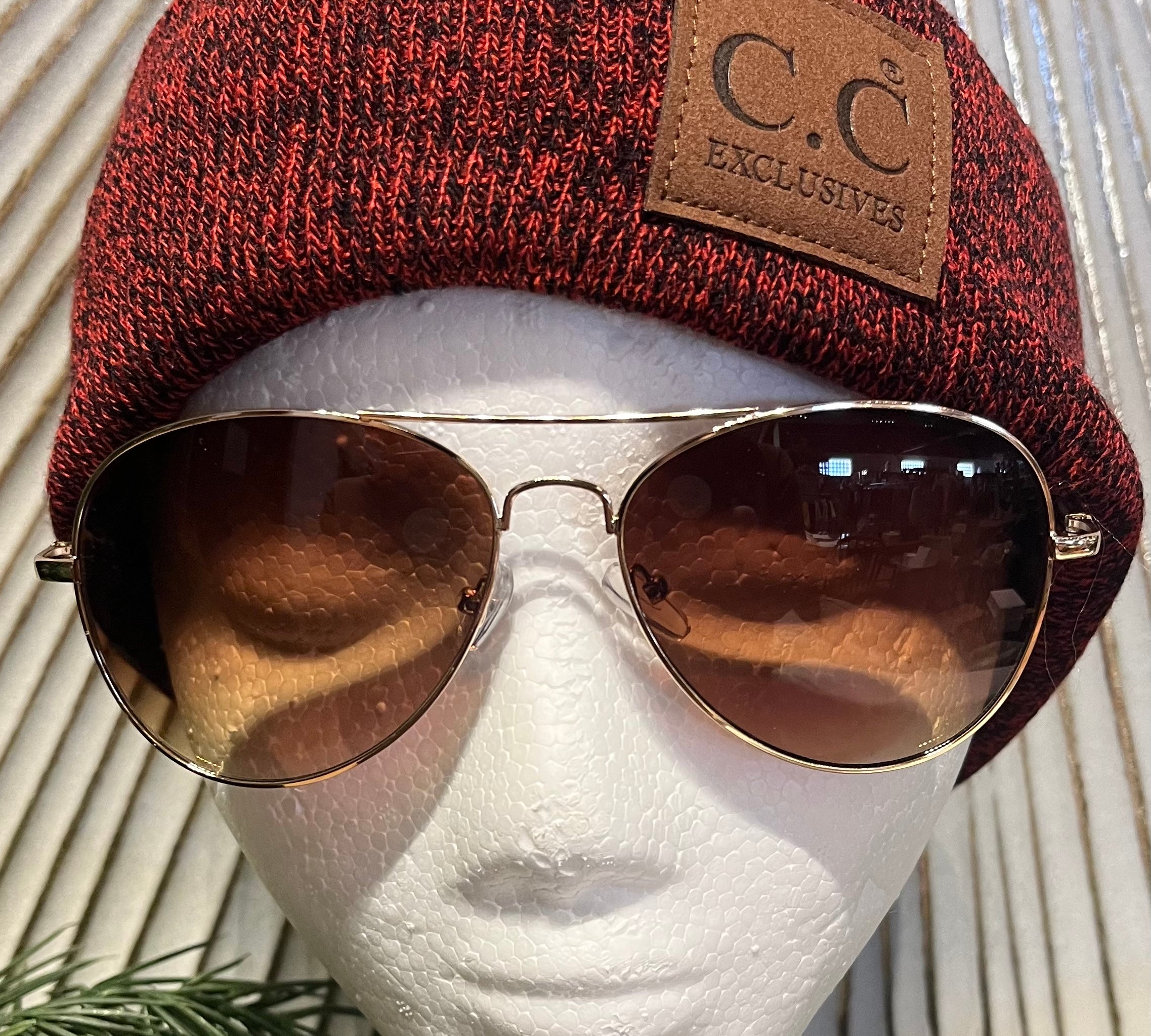 Classic Gold Rimmed Sunglasses