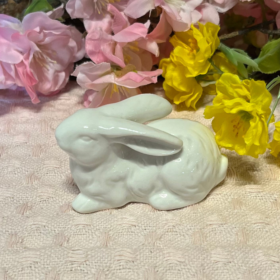 2.75" White Porcelain Bunny