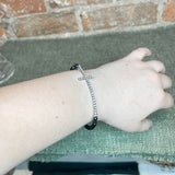Stretchy Crystal Side Cross Bracelet