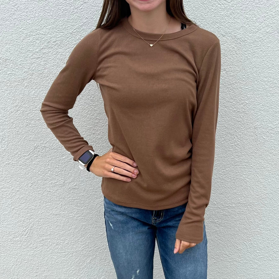 Basic Baby Ribbed Long Sleeve Top